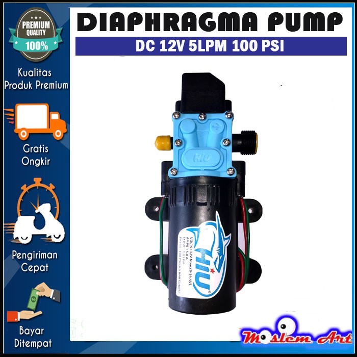 POMPA AIR MINI HIU DIAPRAGHMA PUMP OTOMATIS 100PSI UNTUK SHOWER TOREN WASTAFEL TAMAN DISINFEKTAN