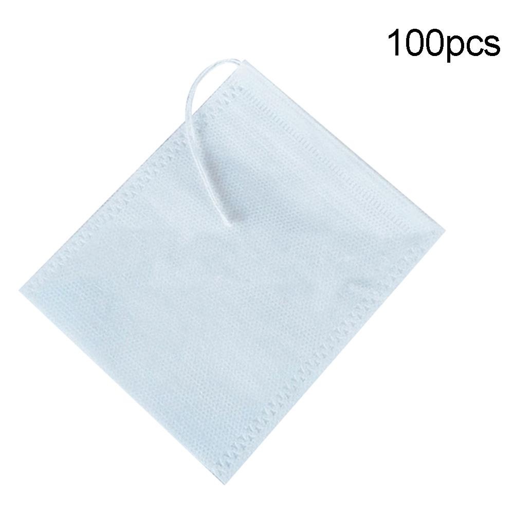 100 PCS  Kantung Tea Bag Filter Saringan Teh Teabag Drawstring Disposable 6x8 cm