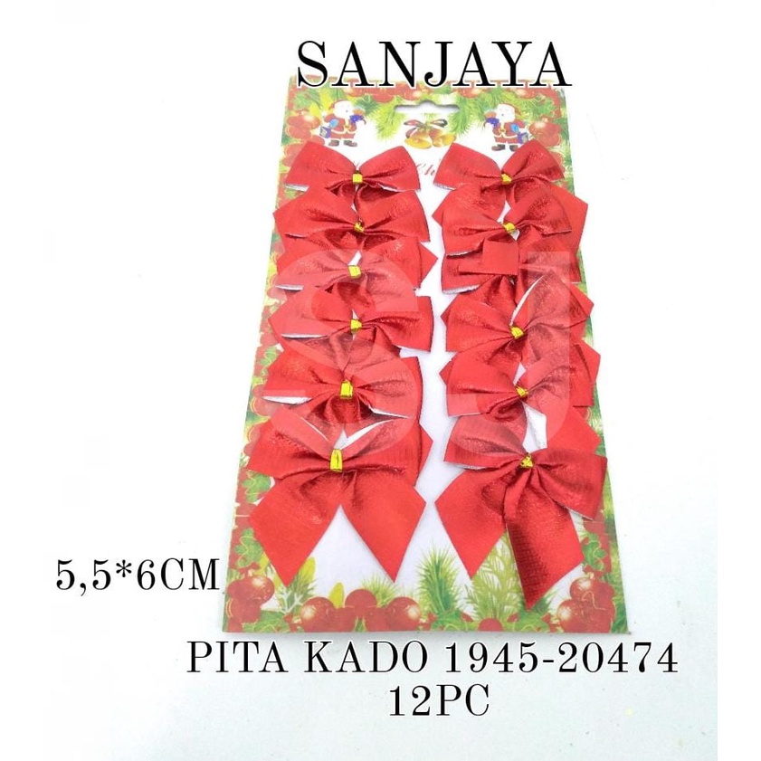 Gantungan Pita Parcel / Pita Natal Parcel Kado / Hiasan Dekorasi Pohon Natal / Natal Pita Kado 1945-20474