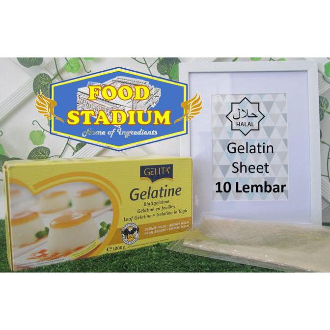 

HALAL Gelatin Sheet 10 lembar by Gelita