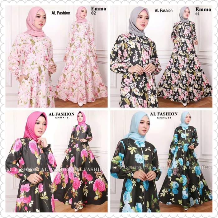 Gamis Jumbo / Gamis Busui / Gamis Wanita / Gamis Syari / Gamis Brukat - Navy, 23 Ungu