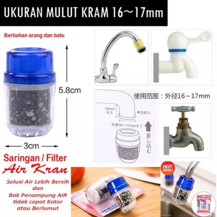 Saringan Filter Air Kran Mini Keran Bak Kamar Mandi dan Wastafel