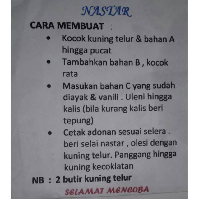 

Paket Bahan Nastar