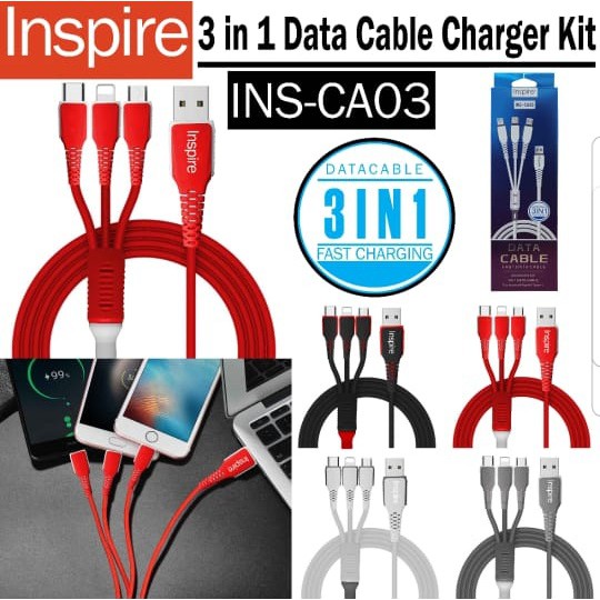 Kabel Data 3 ini 1 Inspire INS-CA03