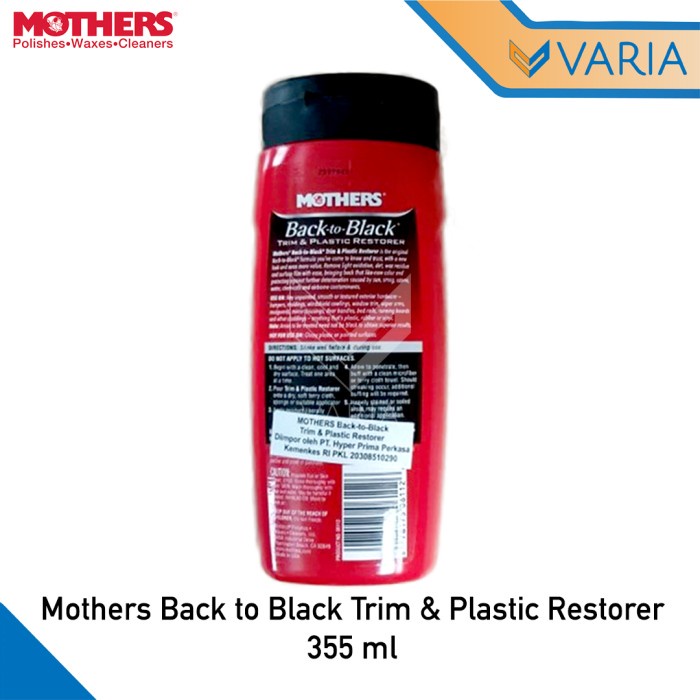 Mothers Back To Black Trim &amp; Plastic Restorer 355 ml Penghitam Plastik