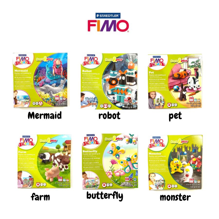 Polymer clay fimo kids bahan clay kerajinan tangan anak kreativitas