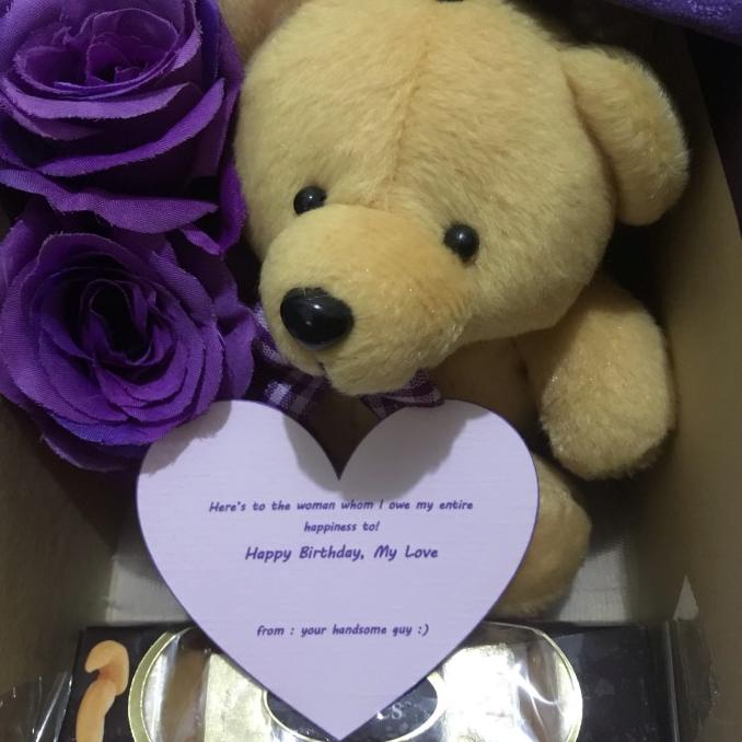 

[COD] Box surprise kado hadiah ulang tahun pacar / cewek / wanita ungu lucu [COD]