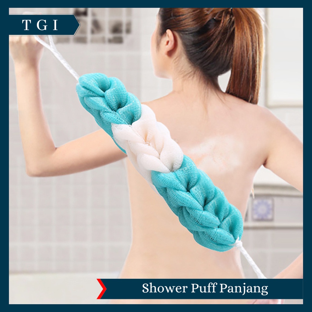 TGI - SPONS MANDI SHOWER PUFF SPONS BUSA PANJANG SPONGE BAGUS PREMIUM / SHOWER PUFF PREMIUM / SHOWER PUFF MANDI / SPONS MANDI PANJANG SPON MANDI KEPANG SHOWER PUFF SPONGE MANDI