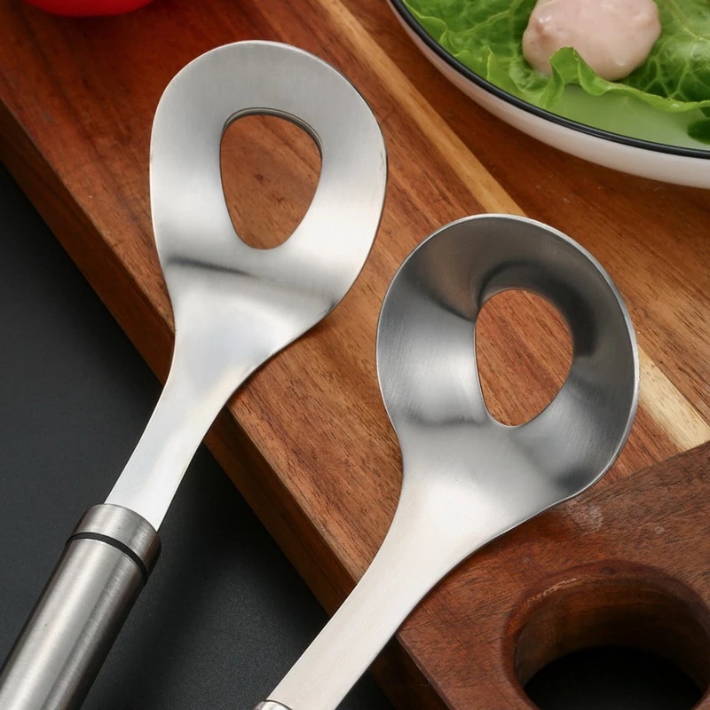 Sendok Pembuat Bakso Bahan Stainless Steel Anti Lengket Dengan Gagang Panjang