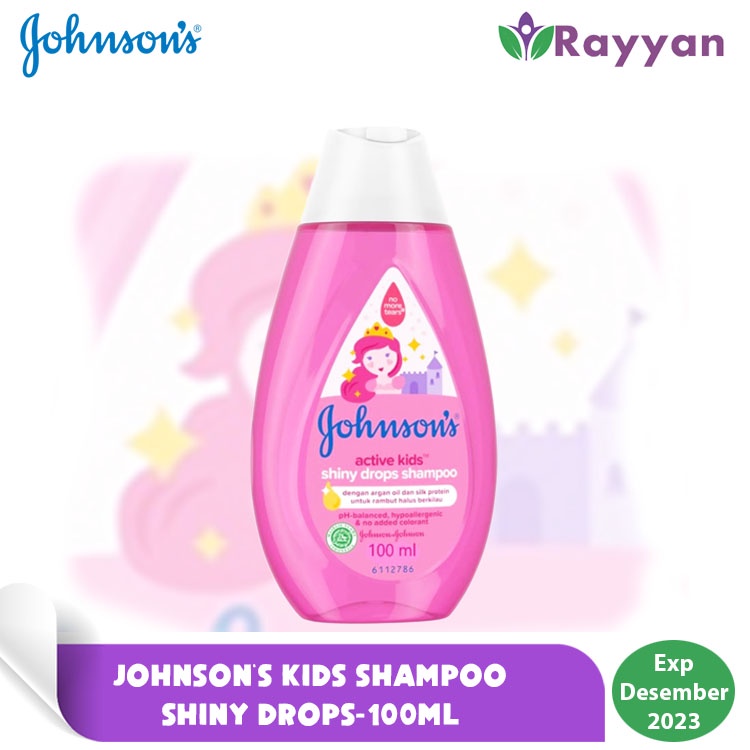 Johnson's Kids Shampoo Shiny Drops 100 Ml Lembut dan Wangi  | Shampoo anak Johnson's Shiny Drops| Sampo Bayi Lembut dan Wangi