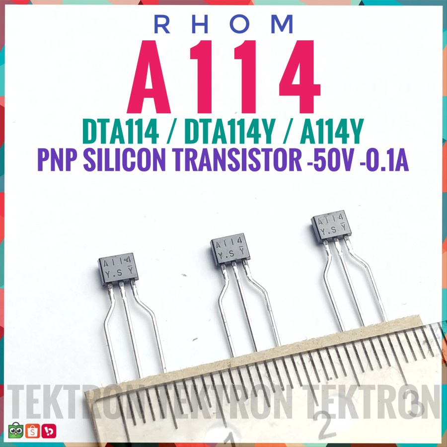 ROHM A114 PNP Transistor DTA114Y DTA114 A114Y -50V -0.1A