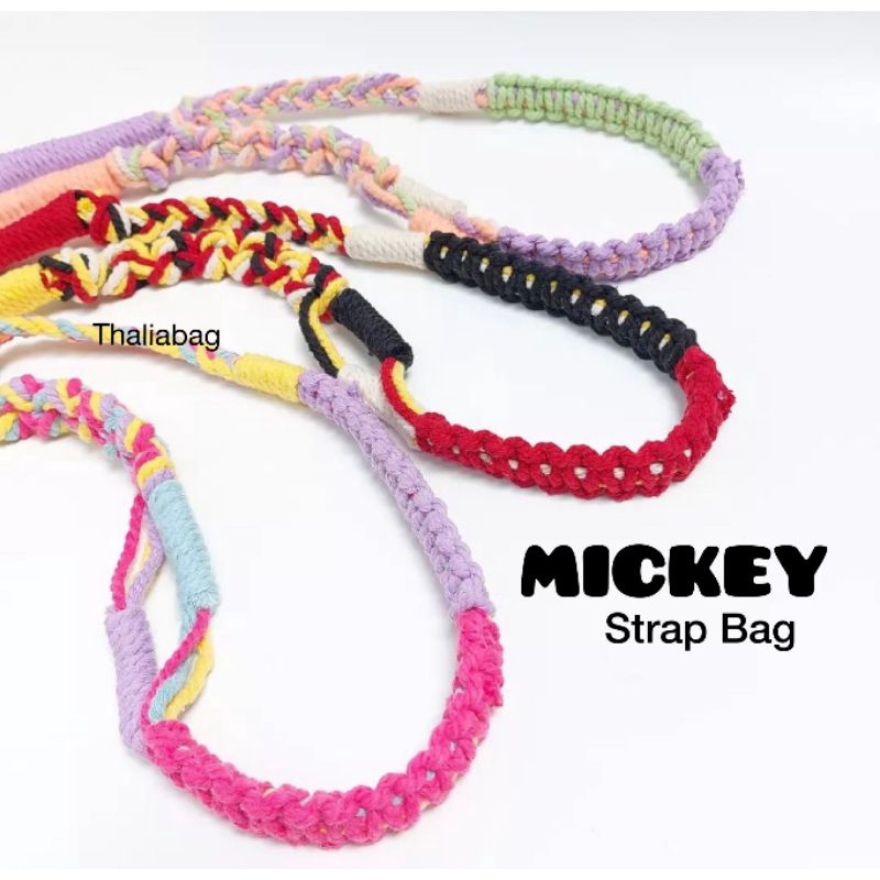 READY STOK STRAP BAG MACRAME MICKEY BY THALIABAG// HANDMADE MACRAME// TALI TAS MURAH// SHOULDERBAG//SLINGBAG// HANDBAGE// TALI TAS MURAH// STRAPBAG