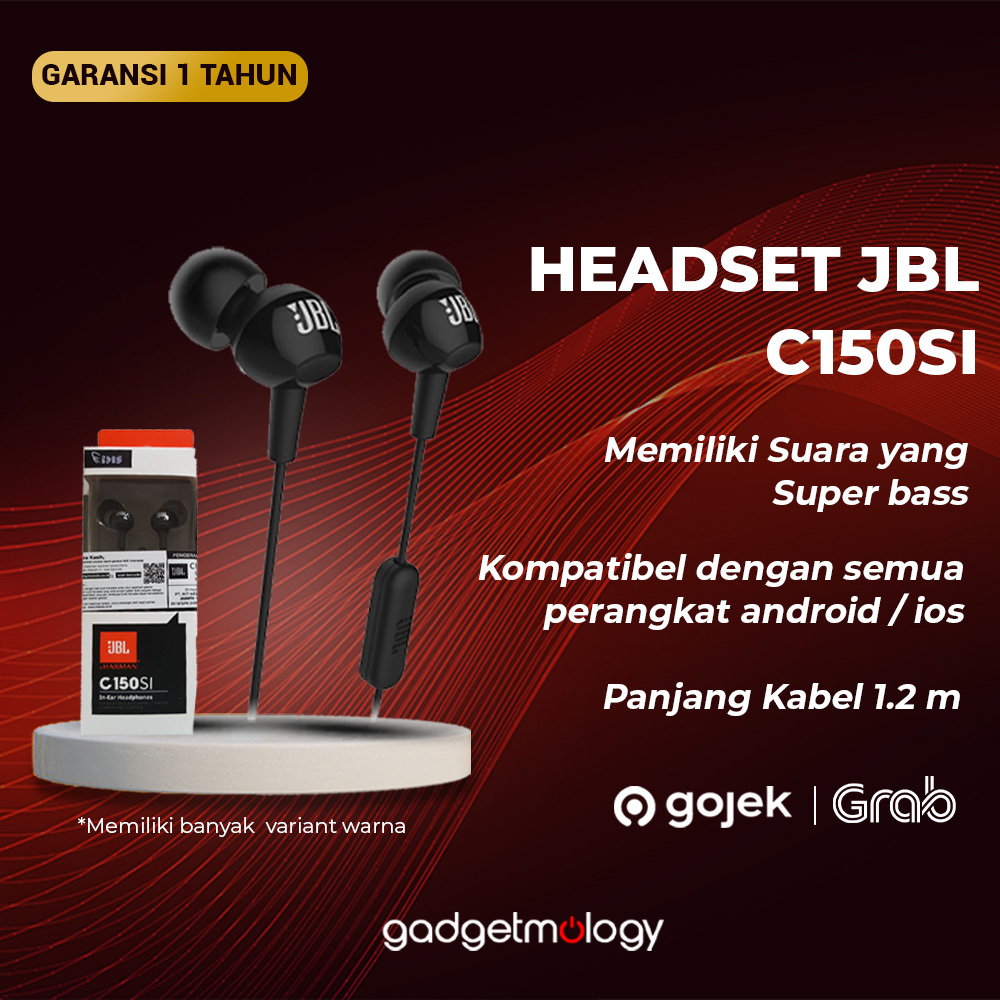 JBL C150SI Headset Earphone Handfree Headphone C150 with Mic Original Ori