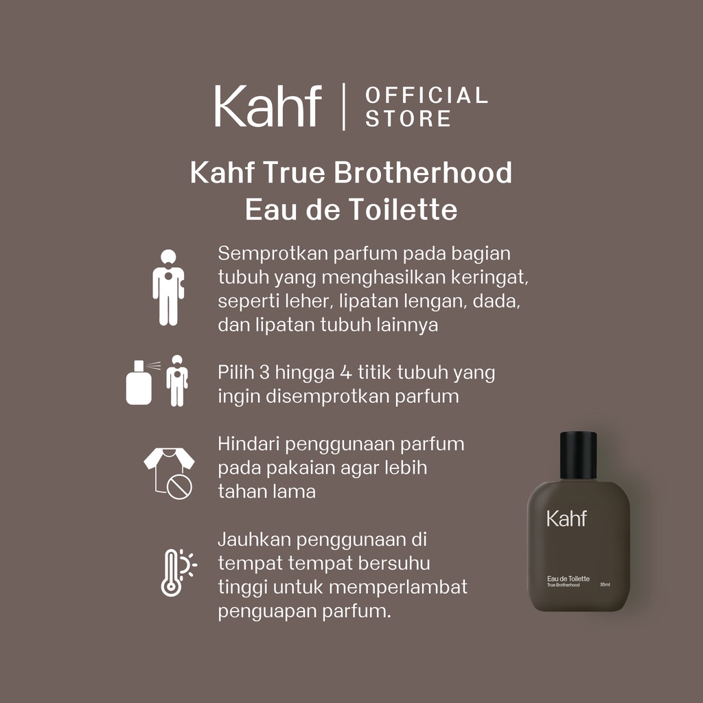 Kahf Men Eau de Toilette Parfume 35ml | Parfum Pria | Humbling Forest | Invigorating Waterfall | Revered Oud |True Brotherhood