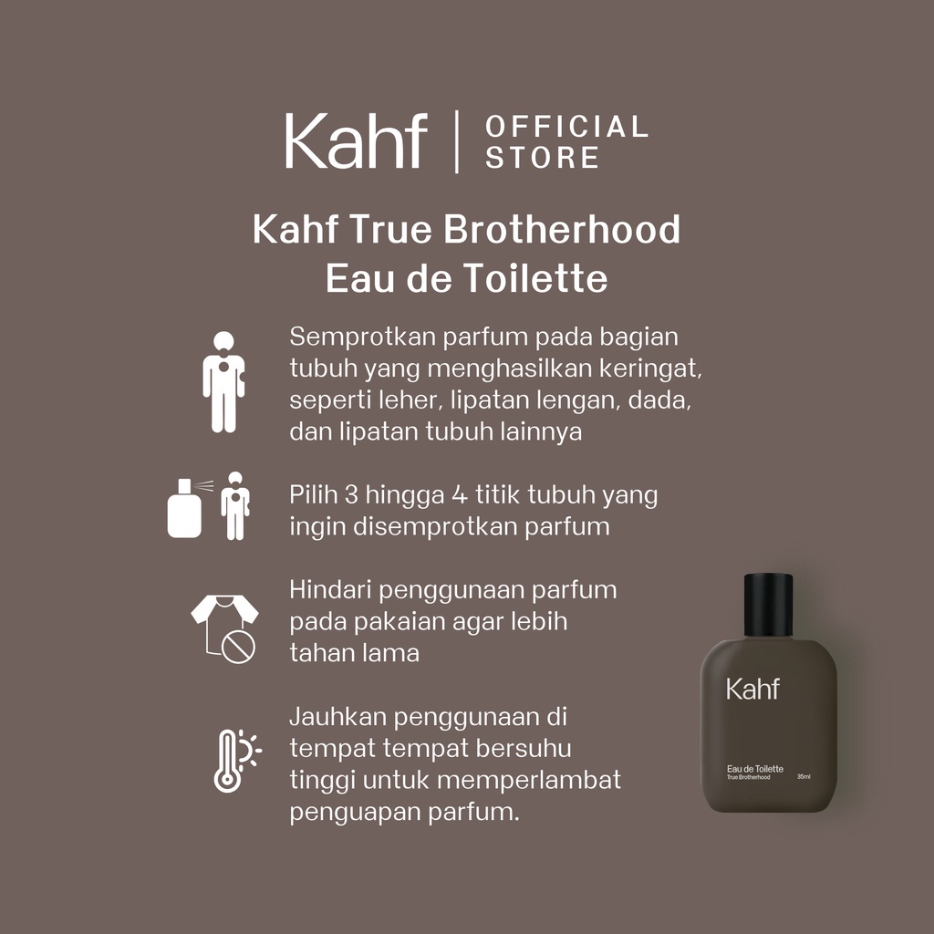 KAHF True Brotherhood Eau De Toilette Indonesia / Parfum Pria 35ml 100ml / Revered Oud Humbling Forest Invigorating Waterfall Saffron / Parfume Perfume EDT EDP / Skincare Body Care Hair Deodorant / Face Wash Serum Cream Sunscreen Mask / Man Cowo Paket Set