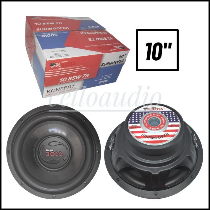 Subwoofer 10 Inch American Boss 10 Bsw 78 Subwoofer Double Coil 10"