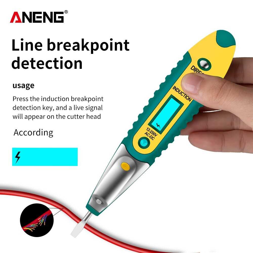 ANENG Tester Pen Non Contact AC Voltage Alert Detector 12V-250V - VD700-1 - Yellow