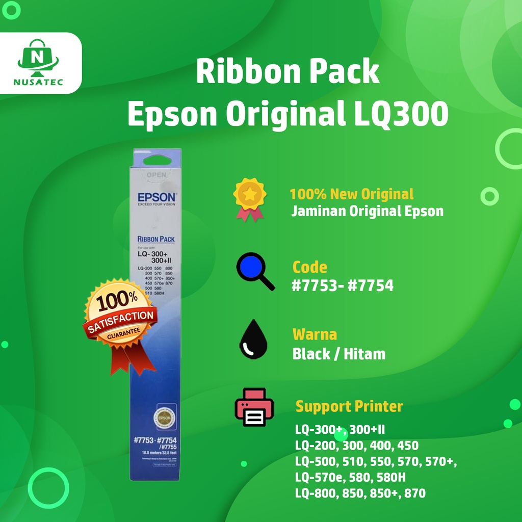 

Ribbon Pack Pita Printer Epson LQ 300 LQ300 Original