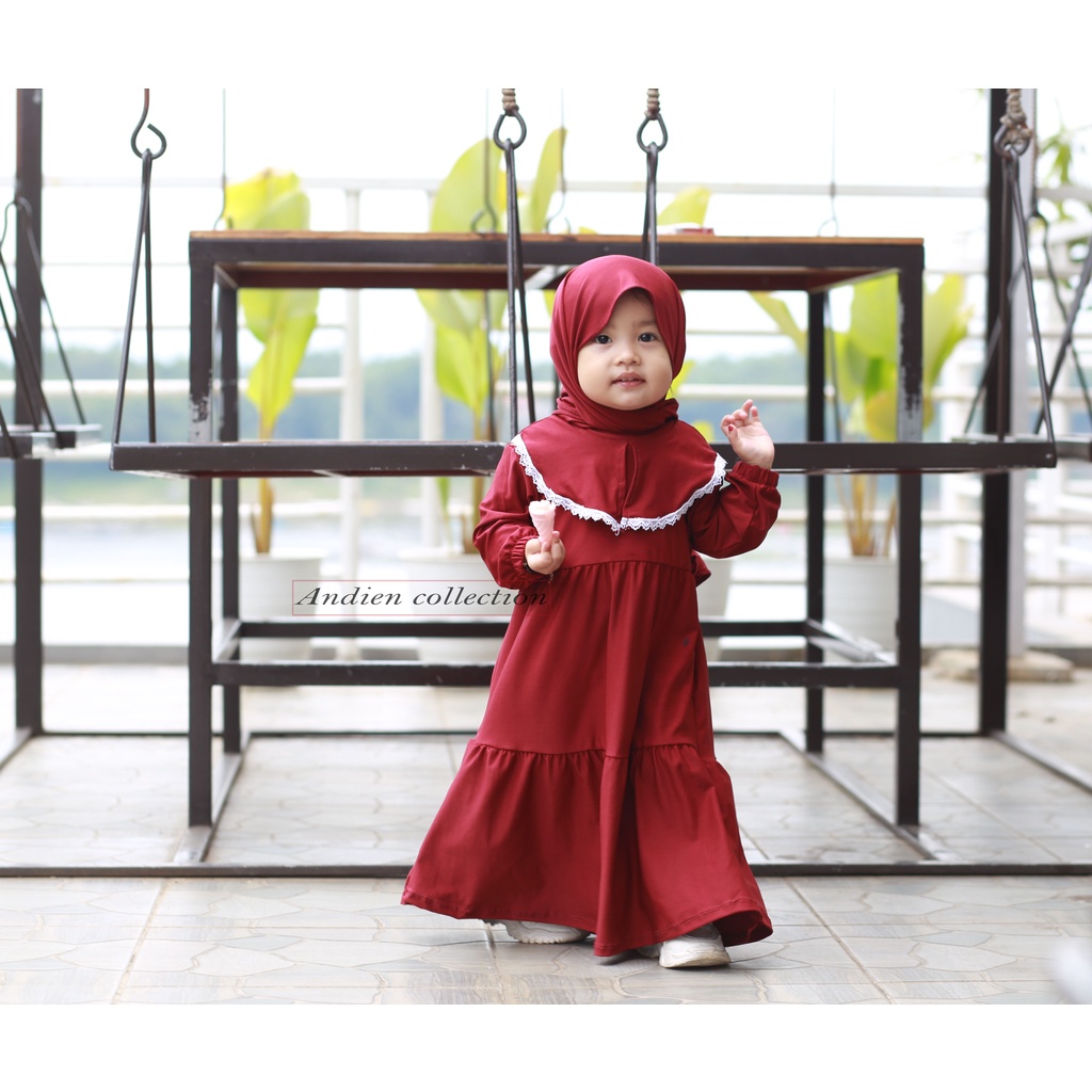 Thalita gamis anak sett jilbab /dress anak perempuan