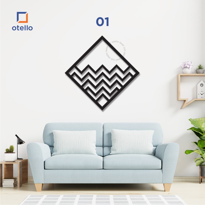 Wall Sticker Modern Pattern Stiker Akrilik Timbul Dekorasi Rumah Keren