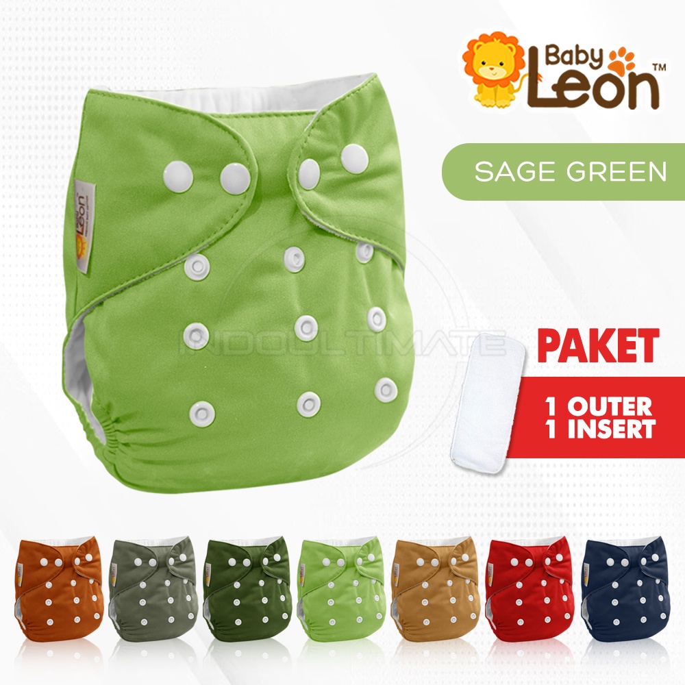 Clodi + Insert Reguler Size Popok Bayi BY-728 Cloth Diaper BABY LEON Clodi Kain Cuci Ulang Baru Lahir New born Murah Clodi Bayi Popok Kain Celana Baru Lahir New Born