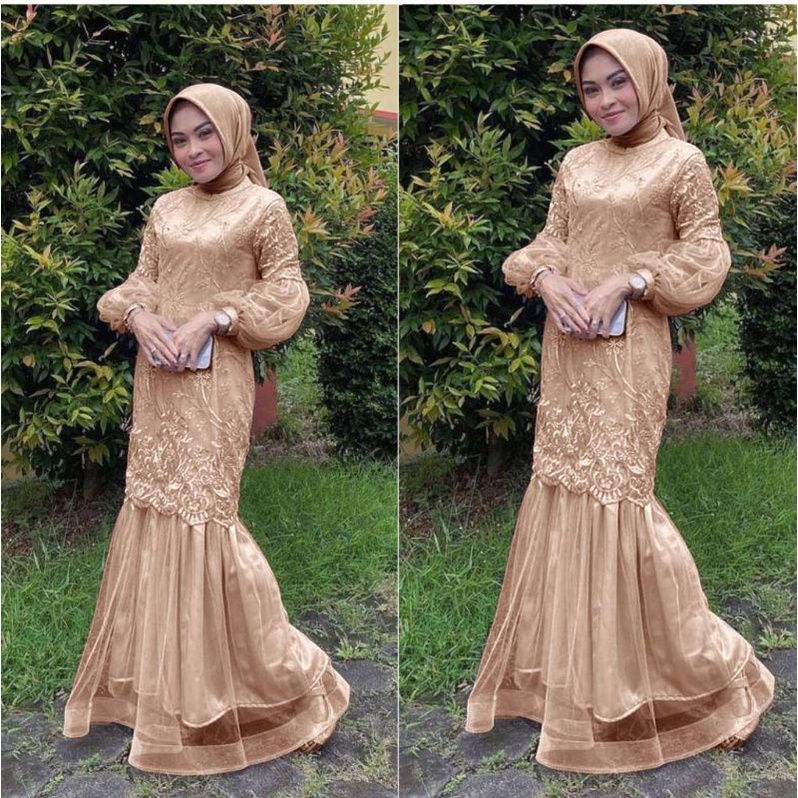 MAXI AMBER /GAMIS TILLE MUTIARA /GAMIS UNDANGAN /GAMIS KONDANGAN