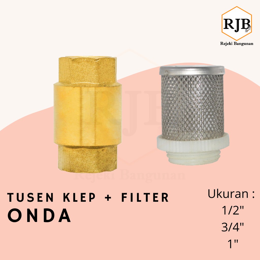 Tusen Klep Pompa Air Onda + Saringan/filter