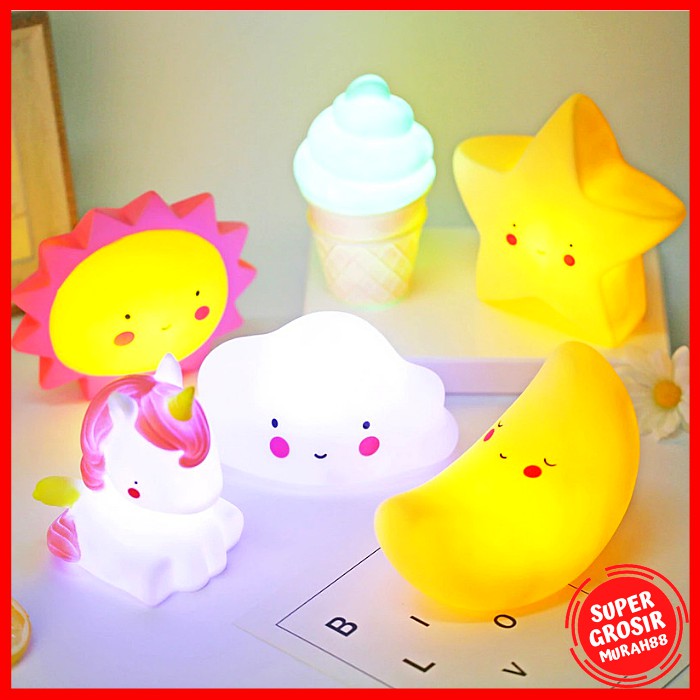 Lampu Tidur Anak LED Light Cute Lampu Tidur Lucu LED Light