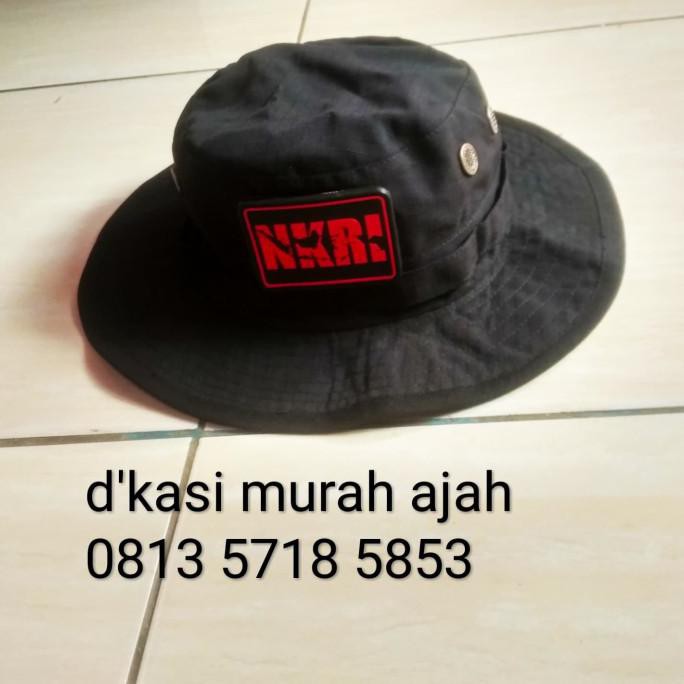 Bagus Topi Rimba Tactical Velcro Hitam Bonus Patch Hemat