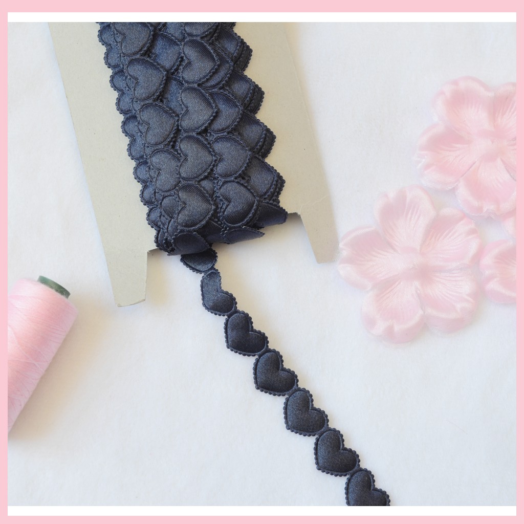 

[PER METER] Renda hati bahan satin lebar 2 cm - vintage rustic hiasan hijab termurah aksesoris hampers hadiah dekorasi souvenir seserahan pernikahan