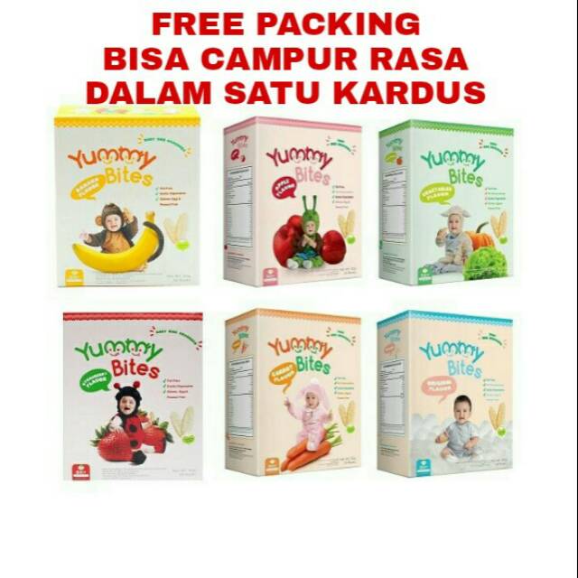 Snack MPASI Bayi Yummy Bites / Happy Bites all variant (biskuit bayi rice crackers yummy bites) 50gr