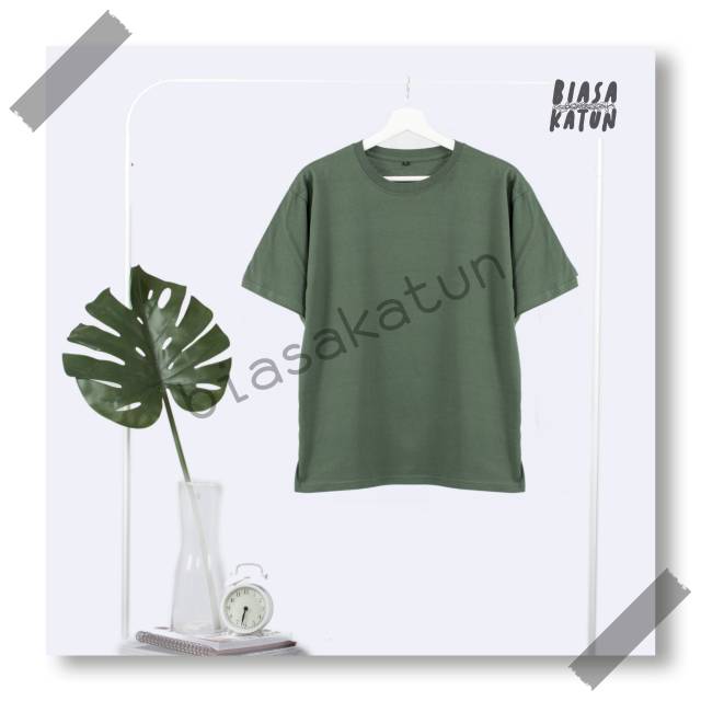 Kaos Polos Unisex Lengan Pendek - Hijau Botol