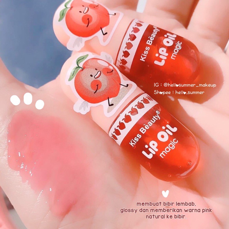 [ORI THAILAND] Kiss Beauty Peach Mini Capsule Magic Lip Oil