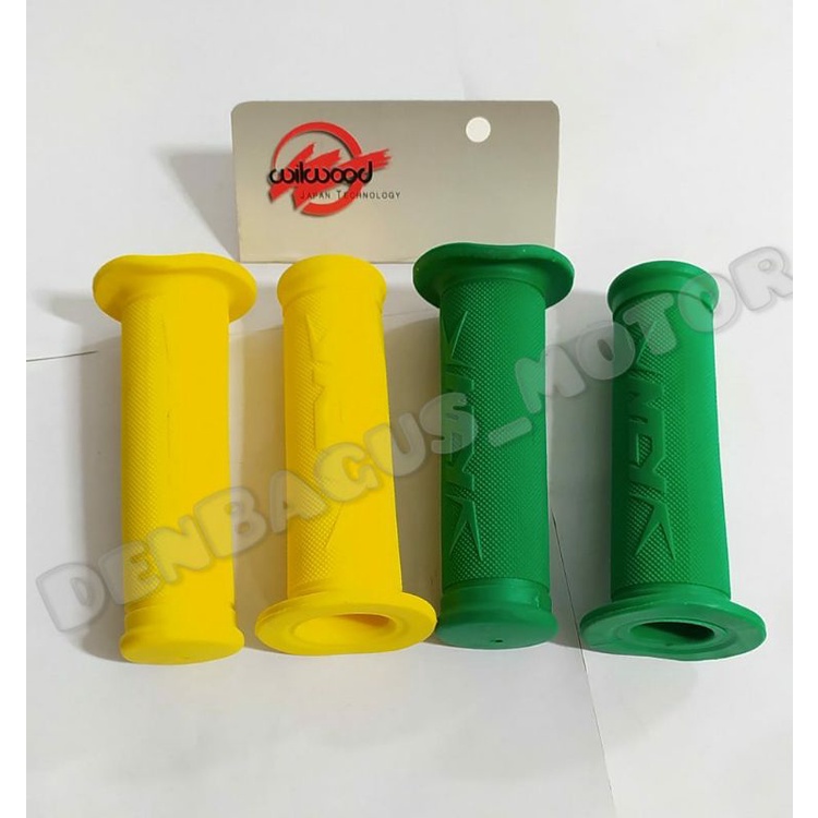 HANDGRIP HANDPAD HANFAT KARET 621 NCY GREEN DAN YELLOW WILWOOD/HANDGRIP VARIASI WILWOOD