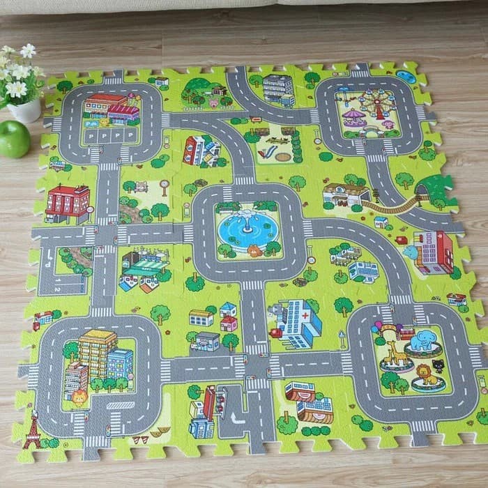 Evamat Gambar  Edumats Gambar  Sponge Motif Maps Jalanan