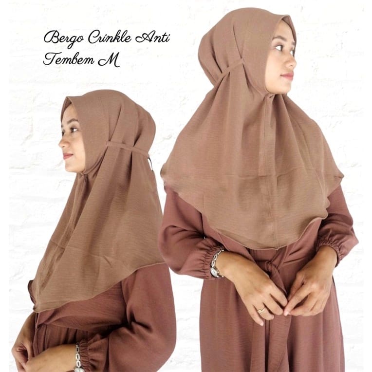 Bergo Anti Tembem Hijab Crinkle Airflow Instant [Nisadkc]