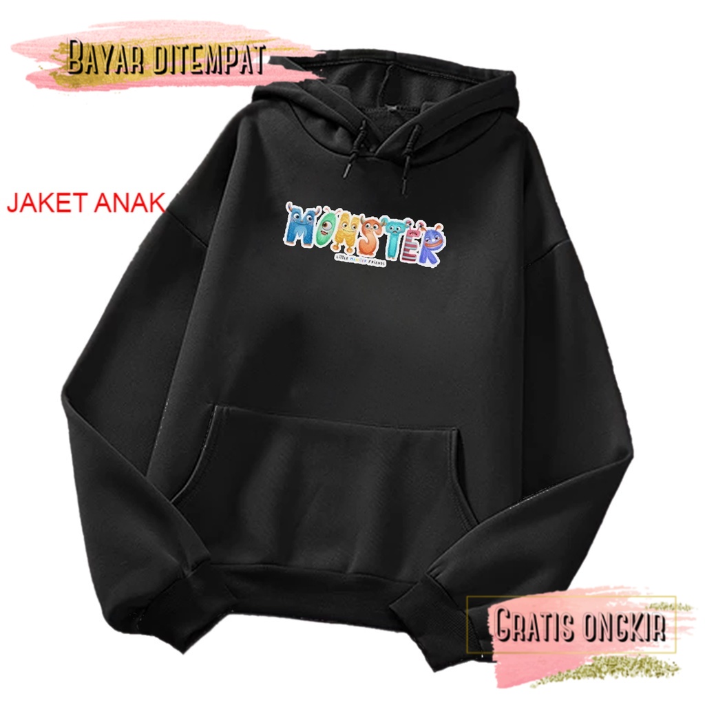 COD JAKET SWEATER M ANAK S SD KECIL Sweater hoodie anak perempuan MONSTER jaket anak cewek cowok ani