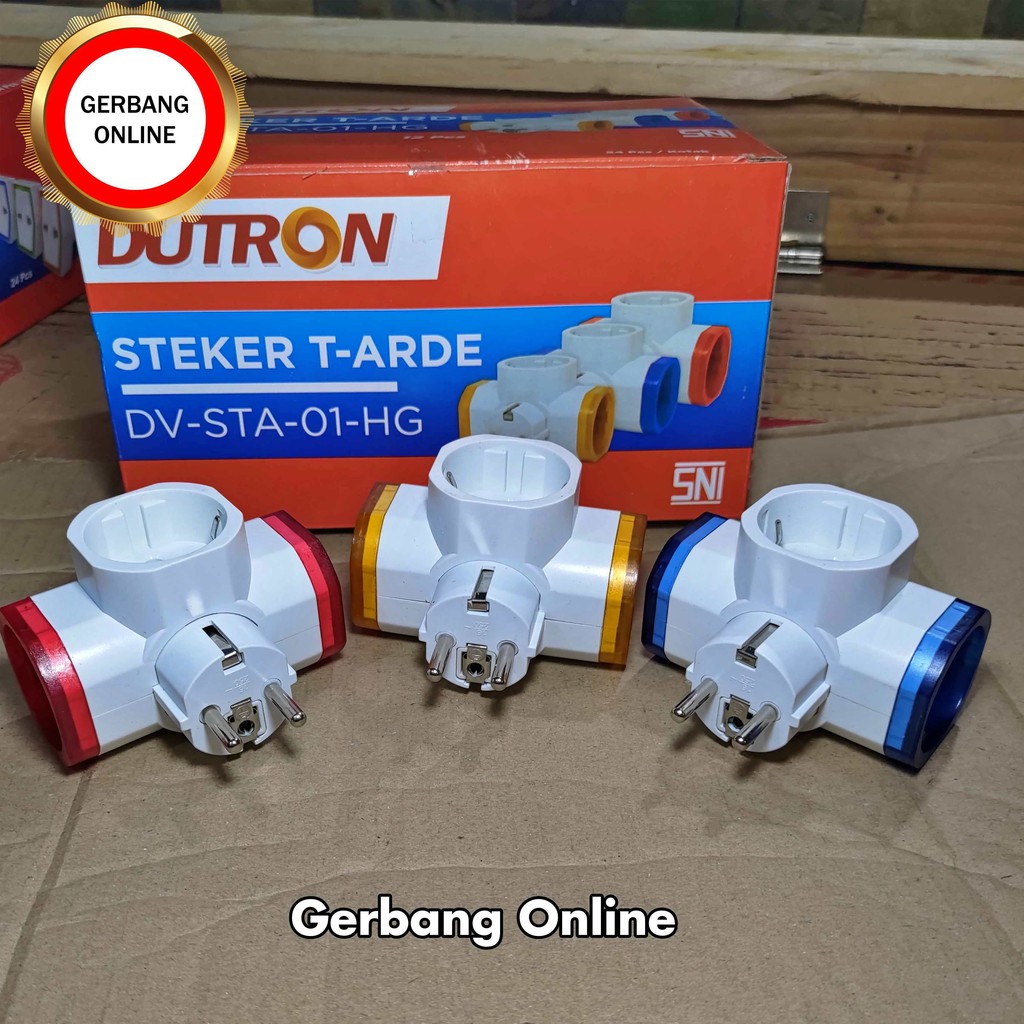 Steker T Arde Dutron Colokan Cabang 3 Cagak 3 Lubang DV STA 01 HG