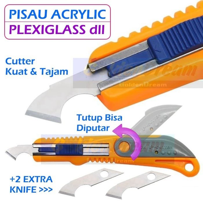 

Pisau Acrylic Cutter Cut Akrilik PVC ABS Plexiglass Knife Alat Potong