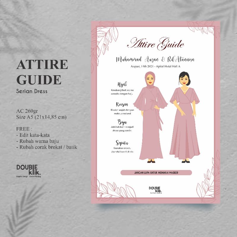 Attire Guide Bridesmaid - Panduan Busana