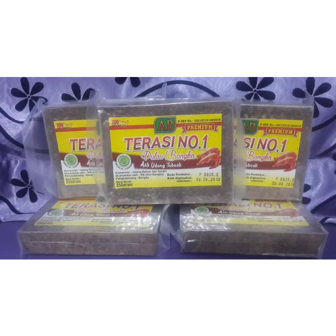 

TERASI UDANG No 1 AB 250 GR BANGKA TOBOALI