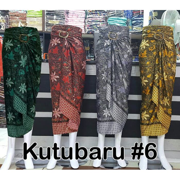 DRESS BATIK Rok Kutubaru #6 Rok Lilit Wanita Batik Modern Wisuda Sekolah Gold A026 - Kuning  IWAZAH