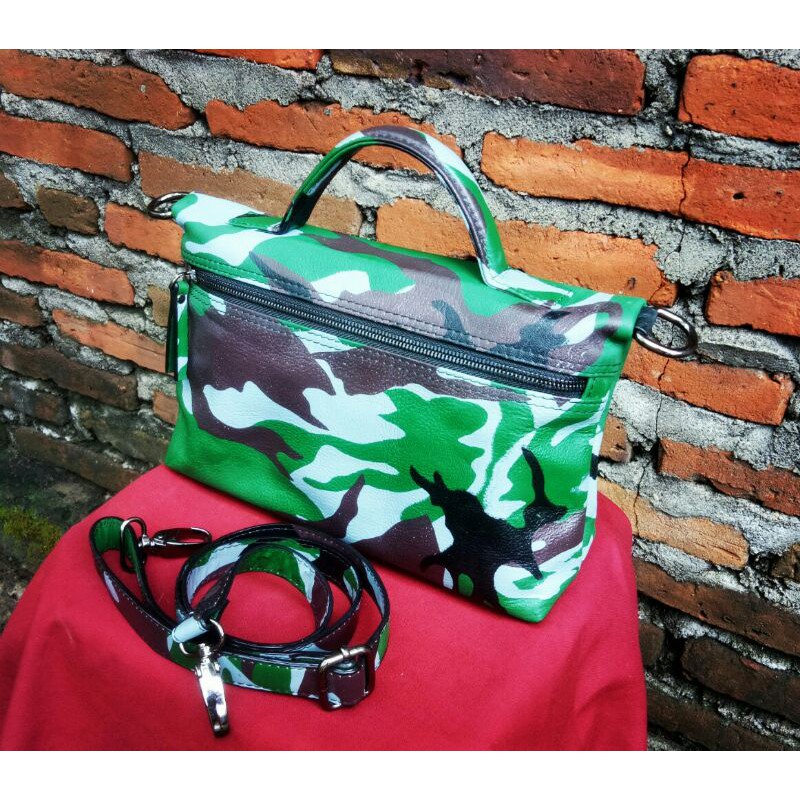 Tas Persit kulit army 26*8*18 cm 264