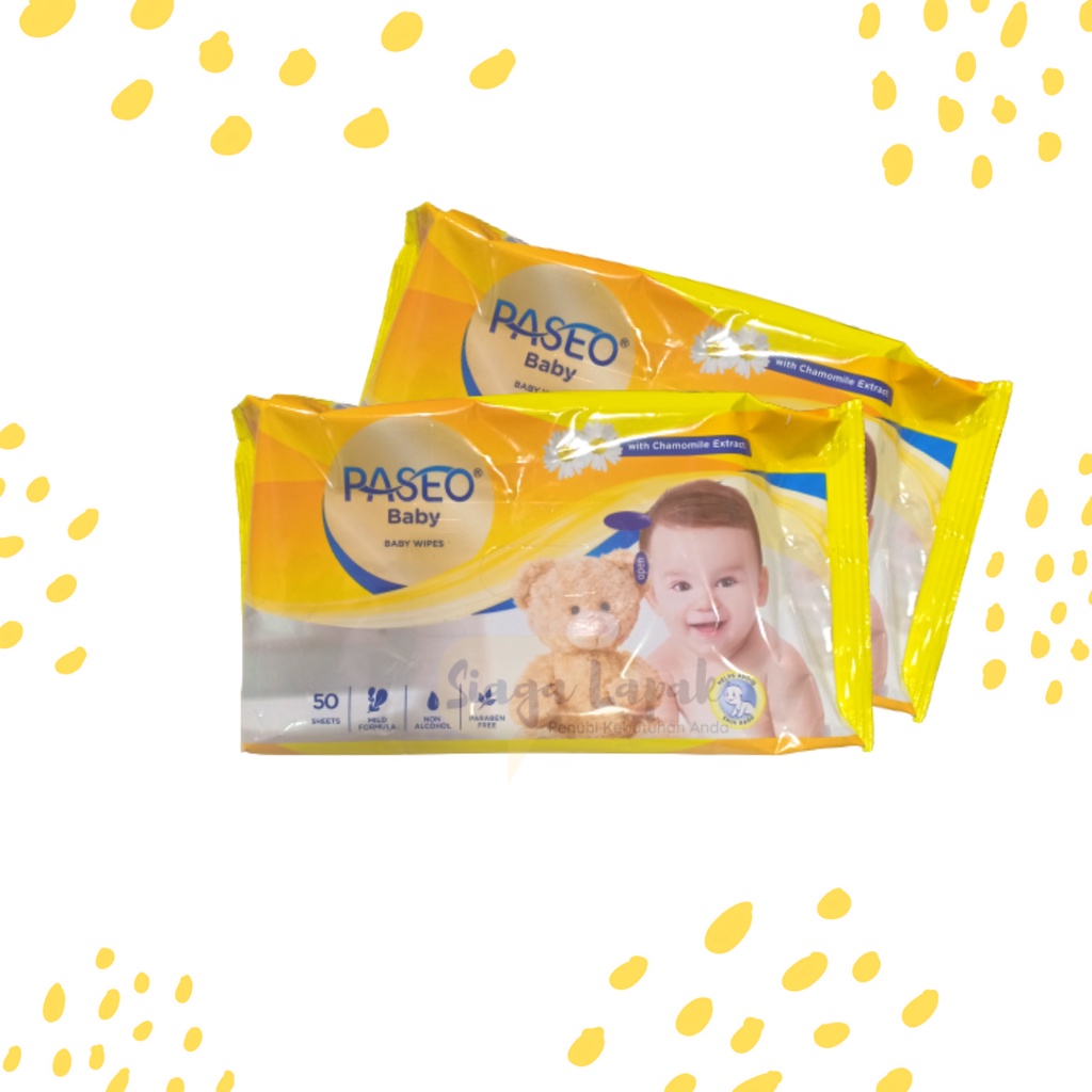 Tissue Paseo Baby Wet Tisu Basah Chamomile 50sheet