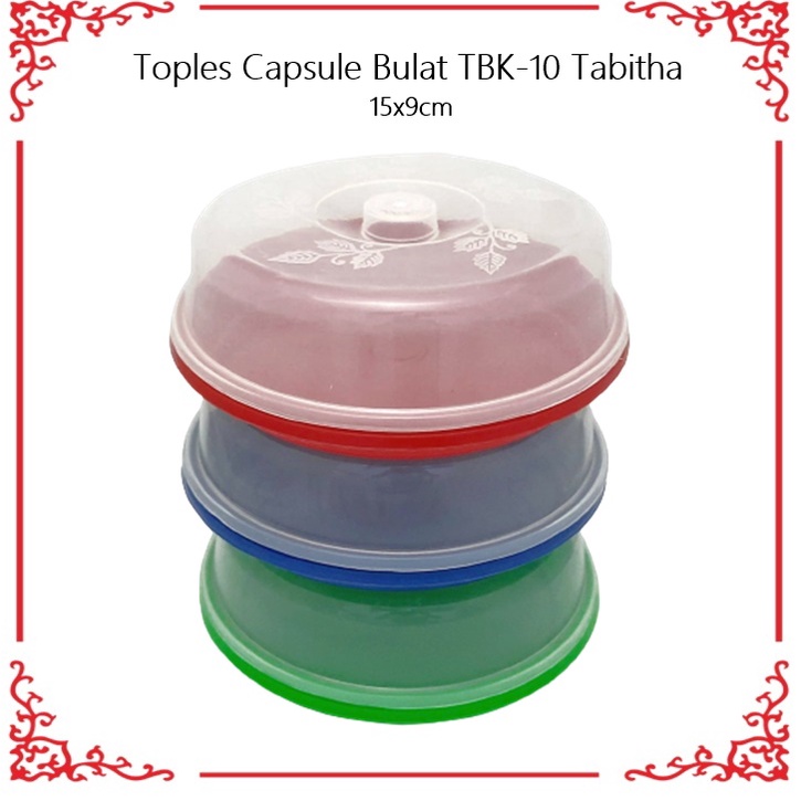 Toples Capsule/Toples Roti/Tempat Kue Bulat TBK-10 Tabitha