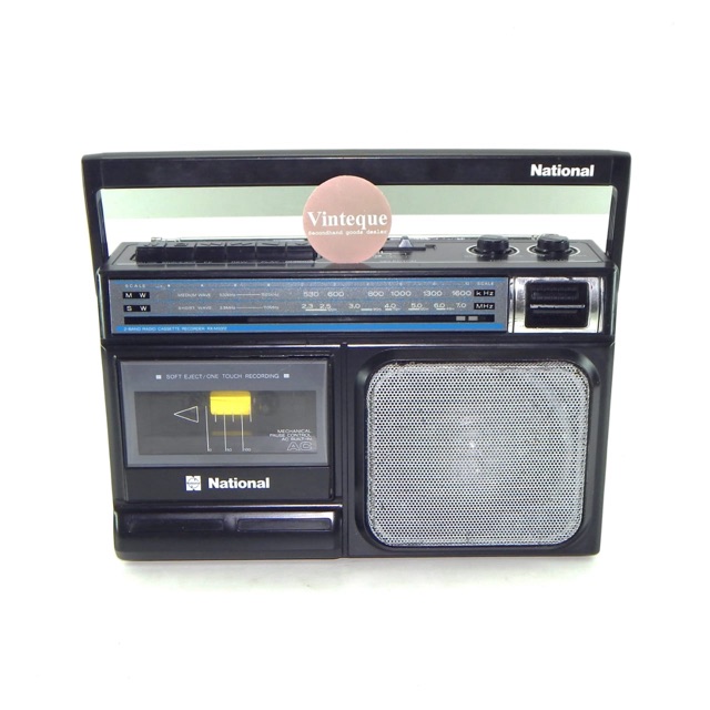 Boombox Vintage Antik National 2-Band Radio Cassette Recorder RX-M3312 Original