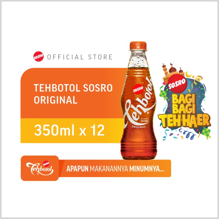 

(BISA COD) Tehbotol Sosro Original 350ml Karton isi 12
