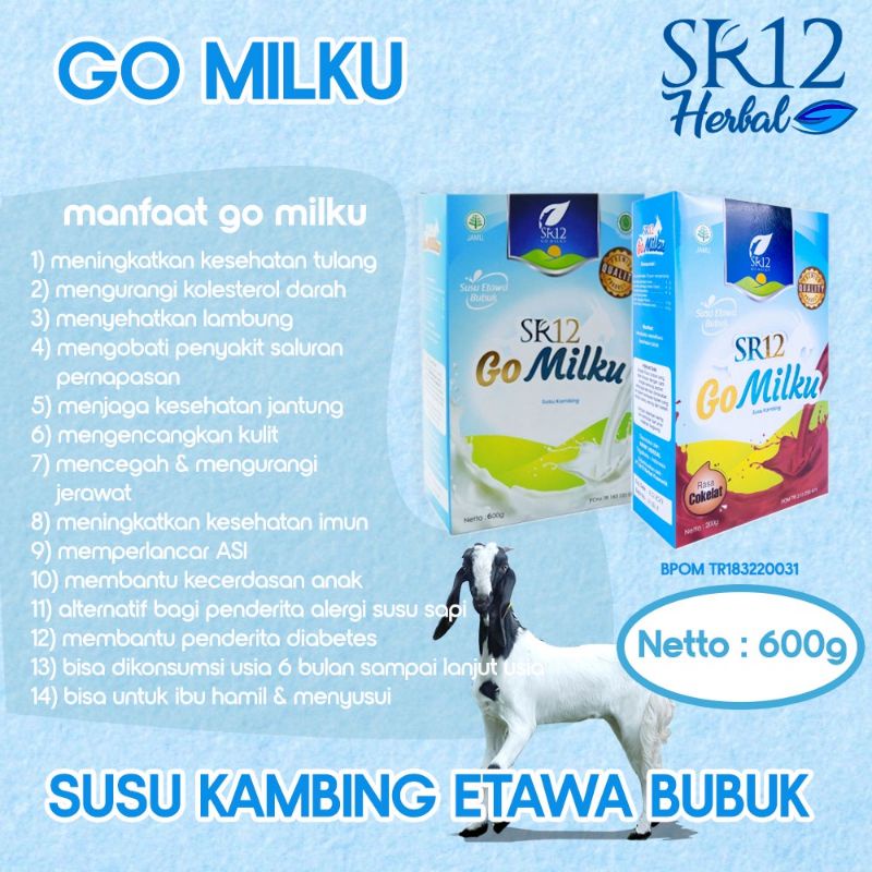 

GOMILKU SR12/SUSU KAMBING/SUSU ETAWA/SUSU RENDAH LEMAK/SUSU PUTIH/SUSU COKLAT/LOW FAT/SUSU RENDAH GULA/SUSU ALAMI/SUSU BALITA/SUSU LANSIA/SUSU BUMIL