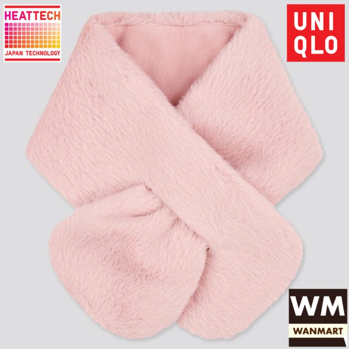 UNIQLO Kids Heattech Tippet Syal Fleece Anak Perempuan Pink