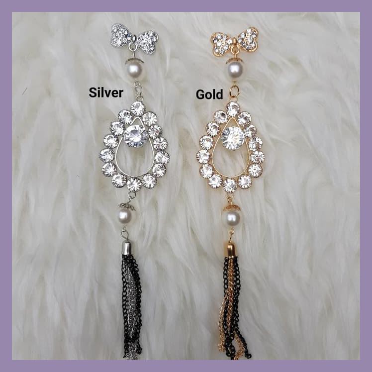 BROS JUNTAI PERMATA PANJANG MEWAH AKSESORIS JILBAB HIJAB SEGIEMPAT